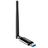 Wireless USB WiFi Adapter for Desktop - 1300Mbps 5G/2.4G 802.11AC 5Dbi Antenna WiFi Card for PC Laptop USB 3.0 Windows 10/8.1/7 Mac 10.6/10.15 Wireless Card- USB Computer Network Adapters for Gaming