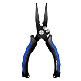 KastKing Intimidator Fishing Pliers, 7 inch Straight Nose with Braid Cutters - Heavy Duty