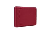 Toshiba Canvio Advance 2TB Portable External Hard Drive USB 3.0, Red - HDTCA20XR3AA