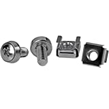 StarTech.com M6 Screws and Cage Nuts - 50 Pack - M6 Mounting Screws and Cage Nuts for Server Rack and Cabinet - Silver (CABSCREWM6)