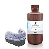 JAMG HE Rapid UV-Curing Resin 405nm, Dental Model Resin for Orthodontic Brace Water Washable with Lower Shrinkage & High Presicion Gey 500G…