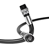 25' Feet, Black RG6 Coaxial Cable with Rubber booted - Weather Proof Indoor/Outdoor Rated Connectors, F81 / RF, Digital Coax for CATV, Antenna, Internet, Satellite, and More