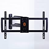 ECHOGEAR Corner TV Wall Mount For TVs Up To 65' - Easy To Install Single Stud Design For Maximum Wall Compatibility - 24' Of Smooth Extension Plus Swivel, Tilt, & Finish With Built-In Cable Management