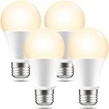 LB1 Smart Light Bulbs, E26 A19 LED Bulb Works with Alexa and Google Home, 2700K Warm White, 800 LM 8W Dimmable, App Go_sund Control, Bulb Light for Home Bedroom, 2.4GHz Wi-Fi, No Hub Required, 4 Pack