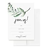 Bliss Collections All Occasion Invitations with Envelopes, Rustic Greenery, Cards for Your Wedding, Reception, Bridal or Baby Shower, Engagement and Birthday Party, 5'x7' (25 Invitations and Envelopes)