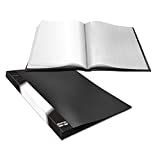 Presentation Book 40 Clear Pockets Sleeves Protectors Art Portfolio Clear Book for Artwork, Report Sheet, Letter （16.5x12.1inch)