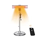 R.W.FLAME Electric Patio Heater, Electric Infrared Heater, Adjustable Standing/Outdoor Infrared Heater, Weather & Dust Proof, High Heat Efficiency, Waterproof IP65 Rated, Line Switch Control, 1500W…