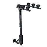 KAC S3 Hitch Mounted 3-Bike Suspension Rack, Quick Release Handle, Double Folding, Smart Tilting Design, 1.25' & 2' Hitch with Included Adapter
