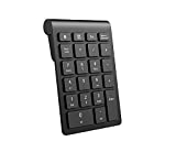 Bluetooth Wireless Number Pad Portable External Numeric Keypad Keyboard Numpad 22 Keys Financial Accounting Excel Data Entry 10 Keys for Laptop Windows iMac MacBook Surface Pro Tablets,Black