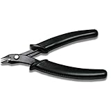 The Beadsmith Hi-Tech Flush Cutter Pliers, 5.5 inches (140mm) with high Carbon Steel Head, Black Comfort Grip Handle with Spring, Tool for Jewelry Making, Electronics or Micro Mechanics