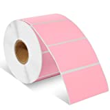 2.25'x1.25' Direct Thermal Labels, Pink Self-Adhesive Address Shipping Thermal Stickers, BPA&BPS Free Square Label for Thermal Label Printer-1 Roll, 1000 Labels