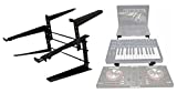 Rockville Rock2d2 Adjustable Dual Shelf DJ Controller Midi Keyboard Laptop Stand