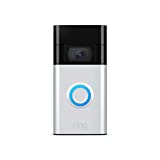 Ring Video Doorbell - 1080p HD video, improved motion detection, easy installation – Satin Nickel