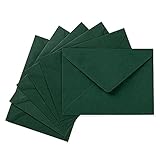50 Pack A7 Colorful 5x7 Envelopes V Flap Invitation Envelopes for 5x7 Cards, Birthday, Weddings, Graduations, Greeting Cards, Baby Shower 5.24 x 7.24 Inches (Dark Green)