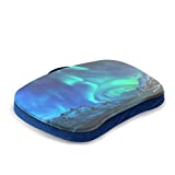 QIELIZI Lap Laptop Desk - Portable Lap Desk with Pillow Cushion, Fits up to 15.6 inch Laptop for Home Office Students Use as Computer Laptop Stand, Book Tablet(1-Northern Light)