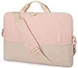 BAGSMART Laptop Bag for Women, 15.6 Inch Laptop Case, Slim Computer Bag for Women, Water-Repellent Messenger Shoulder Bag, Office Bag Work Bag, Laptop Briefcase for Business Office Travel, Pink