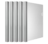 Clear Report Covers with Solid Color 25mm Sliding Bar (20C, 200-sheet Capacity), Transparent Resume Presentation File Folders Organizer Binder, for Letter/A4 Size Paper, 10 Pcs, Solid Whitev