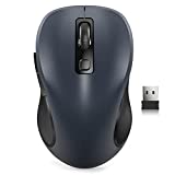 Wireless Mouse for Laptop, Trueque 2.4GHz Ergonomic Computer Mouse with 3 Adjustable DPI Levels, Page Up & Down Buttons, USB Mouse for Chromebook, PC, Desktop, Notebook, MacBook (Grey)