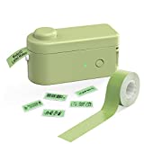 MakeID Label Makers Machine with Tape, Portable Bluetooth Label Printer for Office Home Edit Organization Multiple Templates Fonts Customizable Typewriter Compatible with Android iOS Labeler, Green