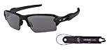 Oakley Flak 2.0 XL OO9188 918872 59M Polished Black/Black Prizm Polarized Sunglasses For Men+BUNDLE with Oakley Accessory Leash Kit + BUNDLE with Designer iWear Complimentary Care Kit