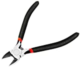 BOENFU Wire Cutters for Crafts Flush Cut Pliers 6in Wire Clippers Micro Side Cutters for Artificial Flowers, Fencing, Chicken Wire, Jewelry Making, Electronics | Black