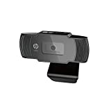 HP W200 Webcam, 720P HD, UVC Plug and Play, Built-in Microphone, Wide View Angle for Live Streaming/Conference/Online Learning/Podcast Camera for Laptop or Computer