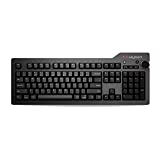 Das Keyboard 4 Professional for Mac Wired Mechanical Keyboard, Cherry MX Blue Mechanical Switches, 2-Port USB 3.0 Hub, Volume Knob, Aluminum Top (104 Keys, Black)