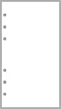 Personal Size Blank Pages Planner Insert, Sized and Punched for Filofax Personal Notebook (3.7' x 6.75')