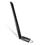 AC1300Mbps USB 3.0 WiFi Adapter with 6dBi External Antenna Compatible Windows 10/7 /8/8.1 /XP Mac OS X 10.6-10.15, Dual Band 2.4G/5.8Ghz Wireless Network Adapter for Mac Laptop Desktop PC