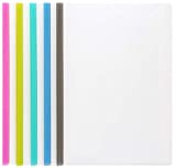 File Folder Clear Sliding Bar Report Covers with U-Type Sliding Bar (40 Sheet Capacity), Office School Supplies Transparent Resume Presentation File Folders Organizer Binder for A4 Size Paper, 5 Color