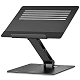 BESIGN LSX5 Aluminum Laptop Stand, Ergonomic Adjustable Notebook Stand, Riser Holder Computer Stand Compatible with Air, Pro, Dell, HP, Lenovo More 10-14' Laptops (Black)