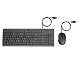 HP 150 Wired Mouse and Keyboard Black -USB-A, Full-Size, 12 Enhanced F-Keys, 3 LEDs for Cap Lock, Num Lock, Scroll Lock, USB Wired Mouse, Compatible with Win PC, Laptop, Computer (240J7AA#ABL)