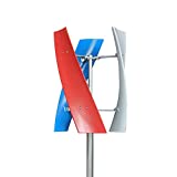 400W Wind Power Turbine Generator Maglev generator Vertical Wind Generator with 3 Blade and Controller 12V (red blue white)