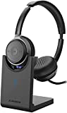 Avantree Alto Clair aptX HD Bluetooth 5.0 Headset with Microphone, Mute Function, Clear Talking, Hi-Fi Music, Low Latency, Wireless Headphones with Charging Base for Computer, PC, Laptop, Skype, TV