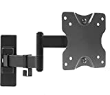 VIVO Full Motion Wall Mount for up to 27 inch LCD LED TV and Computer Monitor Screens, Tilt and Swivel Bracket with Max 100x100mm VESA, Black, MOUNT-VW01M