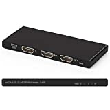 1x2 HDMI Splitter HDMI 2.0 Ultra 4K HDR 1 in 2 Out Ultra Slim HDMI Splitter for Mirror Monitors Supports HDR 3D Full HD 1080P for Xbox, PS4 PS3 Fire Stick Apple TV HDTV - Adapter Included