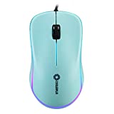 COOLERPLUS FC112 USB Optical Wired Computer Mouse with Easy Click for Office and Home, 1000DPI, Premium and Portable,Compatible with Windows PC, Laptop, Desktop, Notebook (Mint Green)