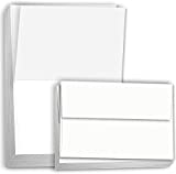 Hamilco White Cardstock Thick Paper Blank Place Tent Folded A2 Cards - Greeting Invitations Stationary - 4 1/4 x 5 1/2' Heavy weight 80 lb Card Stock for Printer
