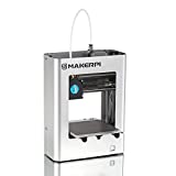 MakerPi 3D Printer FDM Small Size for Kids,Fully Assembled,Safe Wall Charger,Auto-Leveling,Brand Parts,Bendable Bed,TF Card or USB Cable Printing,Build Volume 4x4x4inch