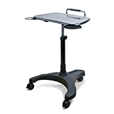 EHO Pneumatic Mobile Laptop Standing Desk on Wheels, Height Adjustable Rolling Stand, Sit to Stand Computer Cart, Classics XL Workstation for Home, Office, Medical and School Classroom