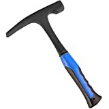 KEILEOHO 32 OZ Matte Rock Pick Hammer, Brick Hammer, 12 Inch Forged Steel Geologist Hammer, Bricklayer's/Mason's Hammer With Shock Reduction Grip For Mining, Geological Prospecting