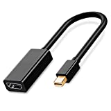 Mini DisplayPort to HDMI Adapter, QCEs Thunderblot to HDMI Cable Adapter Compatible with Apple MacBook Air Pro, iMac,Microsoft Surface Pro Dock to TV/Monitor/Projector Black