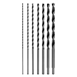 12 inch Extra Long Brad Point Drill Bit Set with 7 Total Drill Bits • Ideal for Wood • PVC • Resin • Composite • MDF and Drywall (Sheet Rock) Materials
