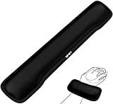 NPET WR10 Keyboard Wrist Rest, Mouse Wrist Cushion Support, Memory Foam, Anti-Slip Rubber Base, Comfortable Typing, Enlarge Wrist Pad for Office, Game
