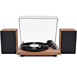 Vinyl Record Player HiFi System with Bookshelf Speakers,Turntable with Bluetooth Input USB Digital Output Speed Adjust Counter Weight,LP Player with Magnetic Cartridge