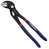 WORKPRO 9-1/2-Inch Groove Joint Pliers, Fast Adjust Tongue and Groove Pliers, V-Jaw Water Pump Pliers with Comfort Grip