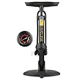 Hycline Bike Floor Pump with Gauge, Bicycle Tire Pump Presta and Schrader Valve Inflator, 160 PSI Air Pump for Road Mountain Bike Tires, Balls, Balloons, Inflatables