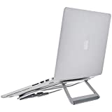 Amazon Basics Aluminum Portable Foldable Laptop Support Stand for Laptops up to 13 Inches, Silver