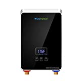 Tankless Water Heater Electric 240V, On Demand Hot Water Heater Digital Display 5.5kW,Electric Instant Hot Water Heater,Overheating Protection, Black