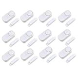 Hiistar Wireless Entry Home Door Window Burglar Alarm, Security ALARM System Magnetic Sensor (Home Alarm 12 pcs)